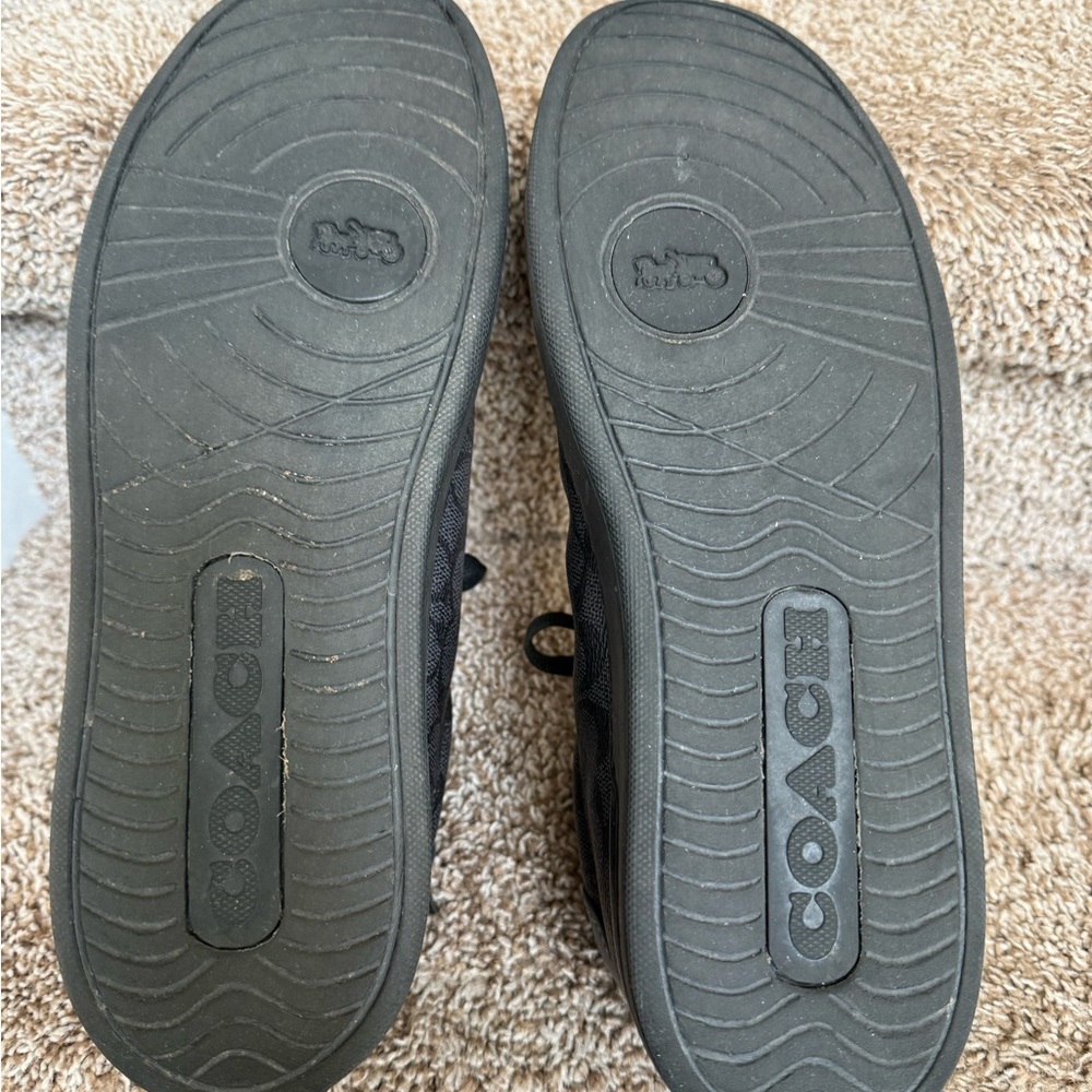 Coach CG999 Men's Black Patterned Monogram Leather Sneakers - Picture 12 of 16